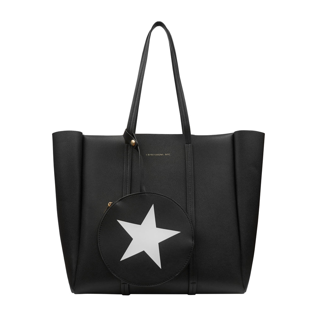 UPPER EAST SIDE TOTE LARGE WITH STAR POUCH